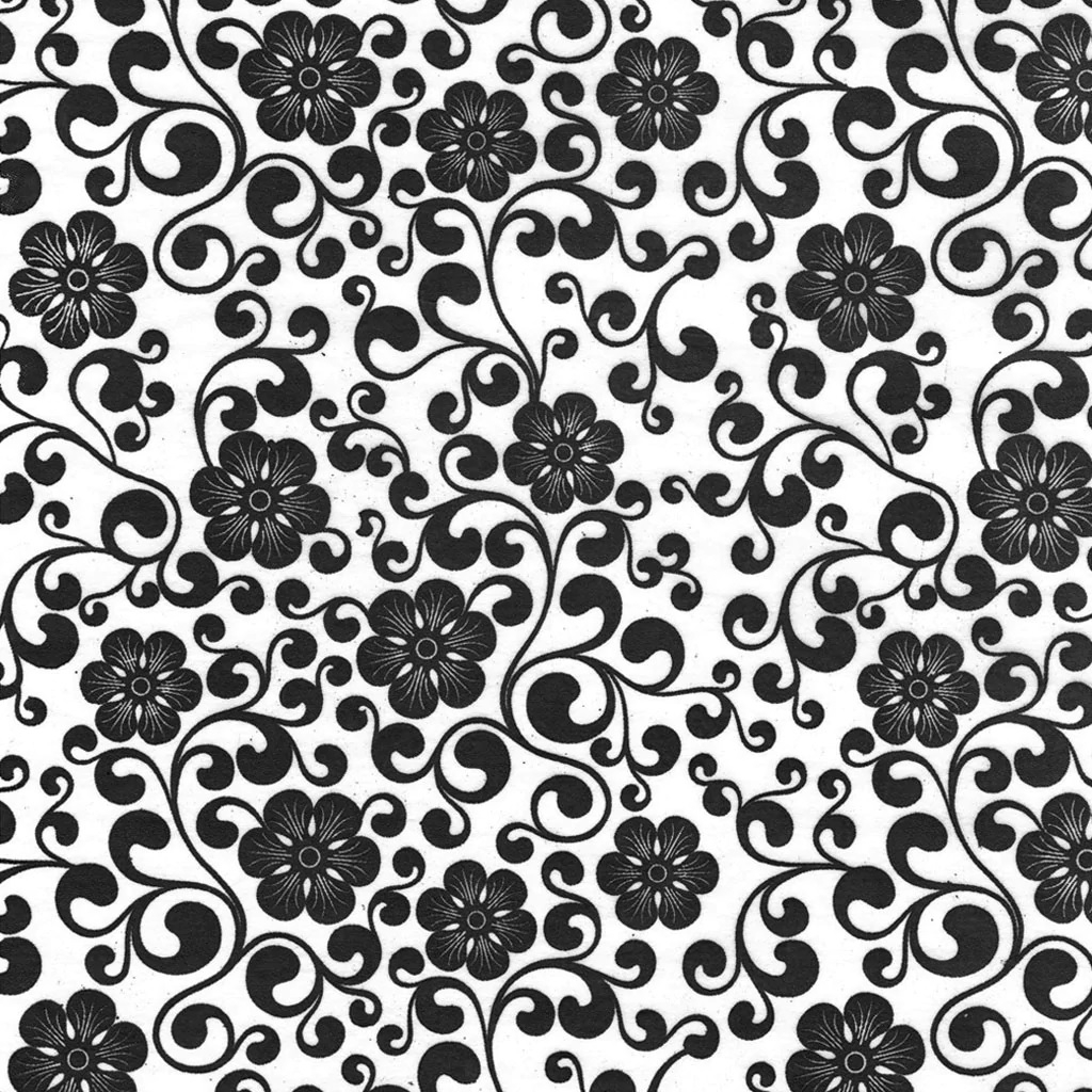 Blumenranke schwarz