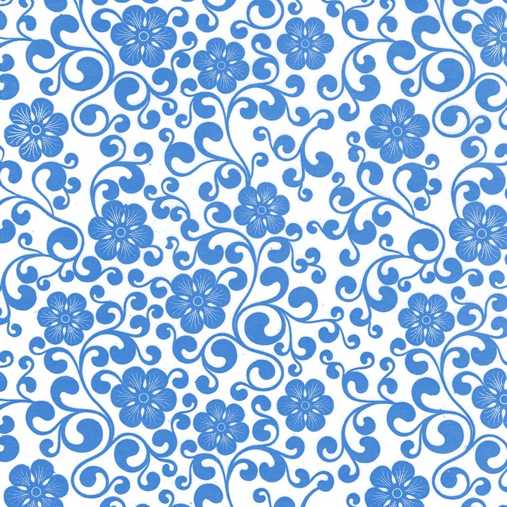 Blumenranke blau