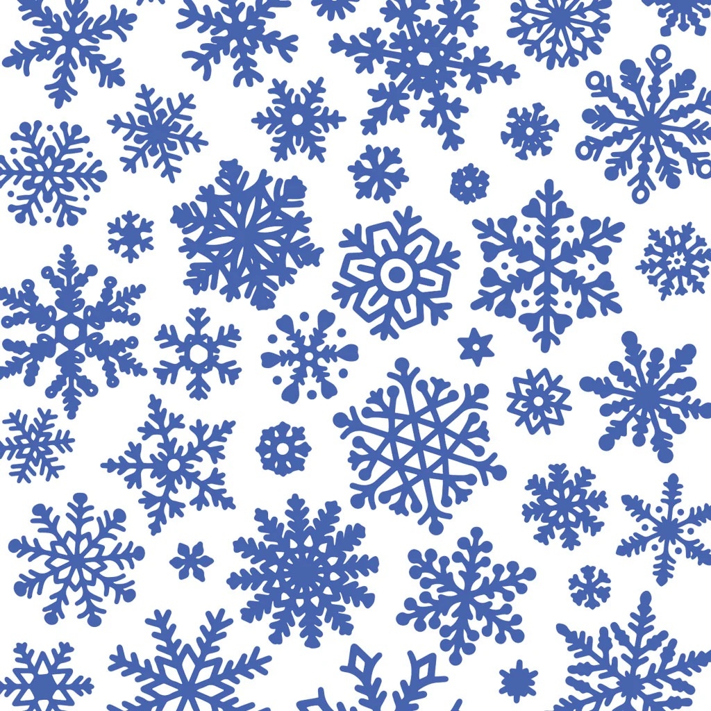 Schneeflocken blau